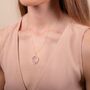 Pink Tourmaline 18k Gold Plated Blossom Necklace, thumbnail 2 of 3
