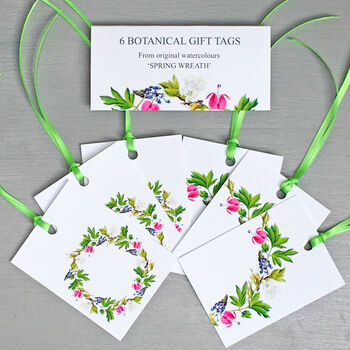 Gift Tags With Spring Flower Wreath, 3 of 3