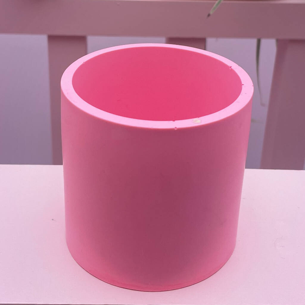 Neon Round Decorative Pot Pink, 1 of 4