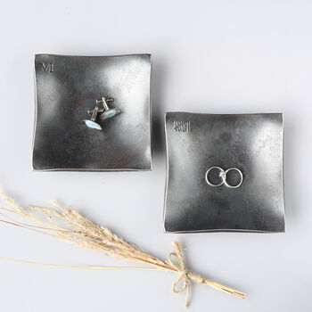 6th Anniversary Hand Forged Square Steel Dish With Smooth Finish. Two Sizes, 10 of 12