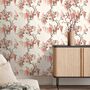 Wisteria Coral Floral Wallpaper, thumbnail 1 of 4