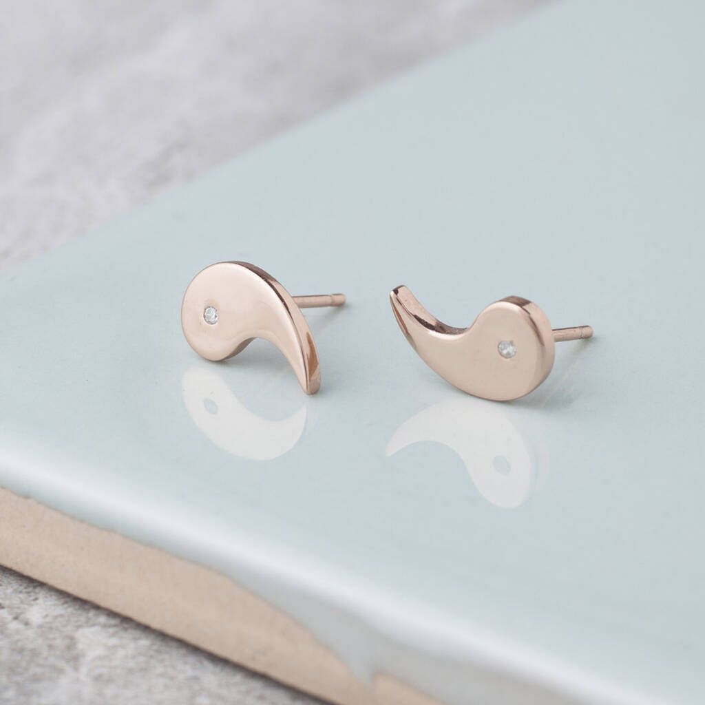 Yin Yang Studs For Balance And Harmony By Synergy Jewellery