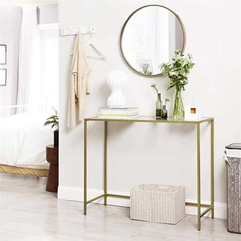 Modern Tempered Glass Console Table, 5 of 7