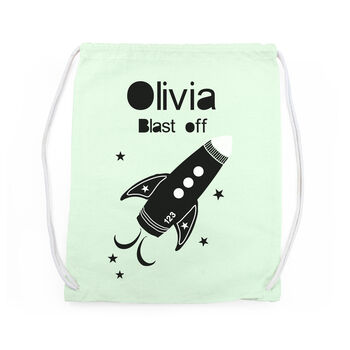 Personalised Children's Space Rocket Pe Kit Bag, 9 of 12