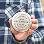 Personalised Round Label Hip Flask, thumbnail 4 of 11