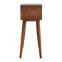 Modern Curved Chestnut Console Table, thumbnail 10 of 12