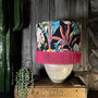 Acid Jungle Lampshade With Gold Lining And Fringing, thumbnail 4 of 12