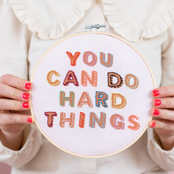 You Can Do Hard Things Embroidery Hoop Kit, 3 of 3