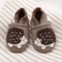Dotty Fish Hedgehog Soft Leather Baby Shoes With Barefoot Soles, thumbnail 2 of 7