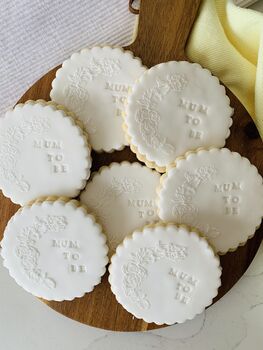 Personalised Baby Shower Mum To Be Party Biscuits, 6 of 9