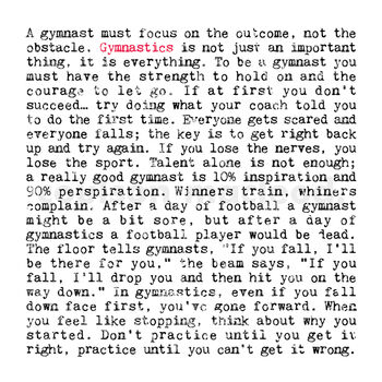 Gymnastics Quotes Gift Print, 2 of 8
