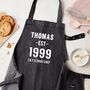 Personalised Denim 'Established' Year' Apron, thumbnail 1 of 6