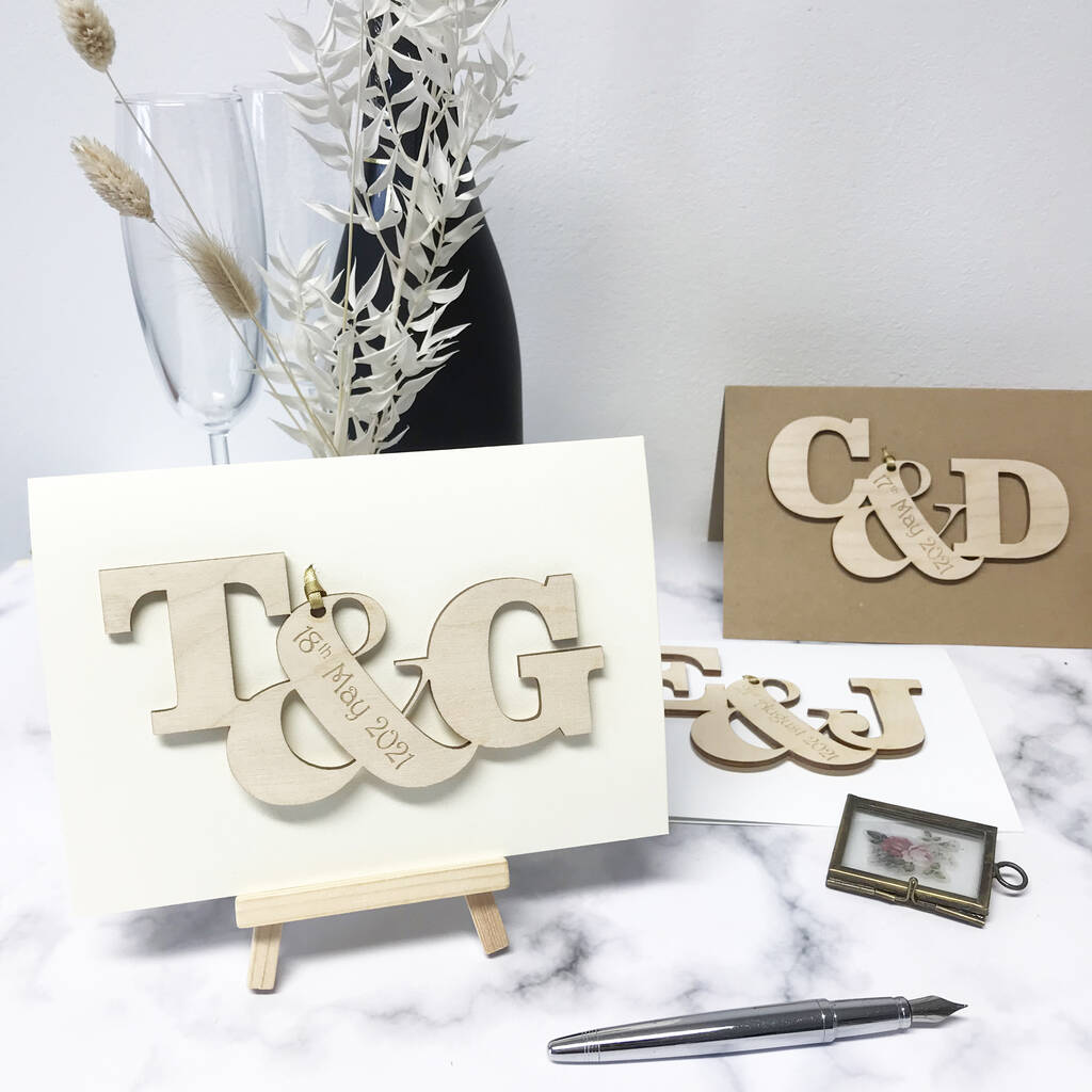 Personalised Entwined Letters Wedding/Engagement Card, 1 of 12