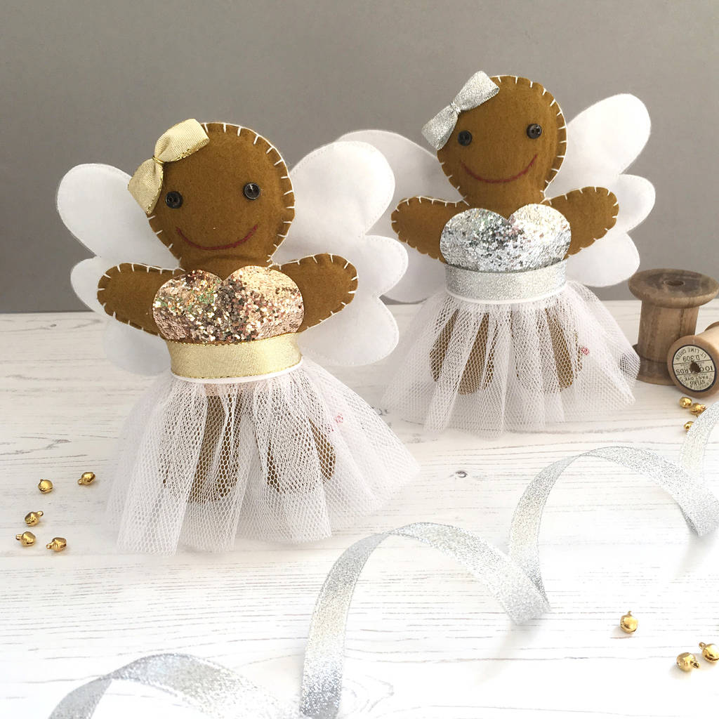 gingerbread angel christmas tree topper by miss shelly designs