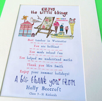 Personalised Thank You To My Teacher Print, 2 of 11