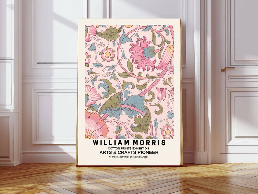 William Morris Pink Paisley Art Print, 1 of 3