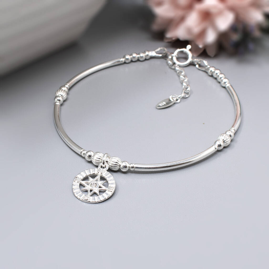 Compass Bracelet Sterling Silver, 1 of 1