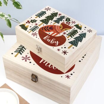 Personalised Scandi Fox Christmas Eve Box, 5 of 5