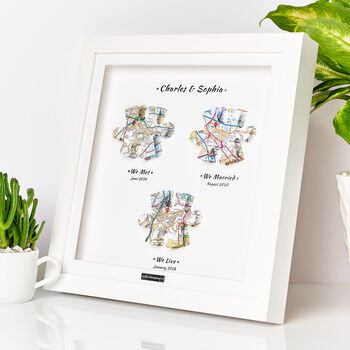 Personalised Paper Anniversary Gift 3D Jigsaw Map Special Occasions Print, 2 of 12