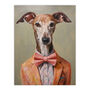 Smart As A Whippet Bow Tie Greyhound Wall Art Print, thumbnail 6 of 6