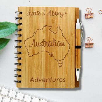 Personalised Eco Bamboo Travel Australian Adventures, 2 of 7
