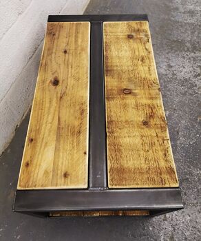 Industrial Reclaimed Coffee Table Tv Stand Shelf 661, 4 of 7