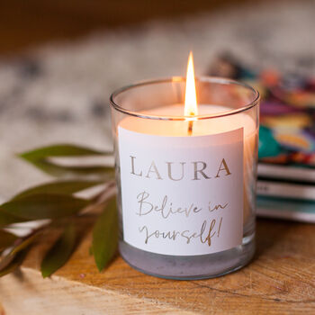 Mindfulness 'Believe In Yourself' Personalised Candle, 2 of 4