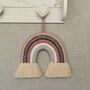 Personalised Rainbow Macrame, Pink Nursery Wall Hanging, thumbnail 5 of 9