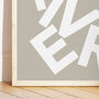 Personalised Name Print With White Stacked Letters, thumbnail 2 of 9