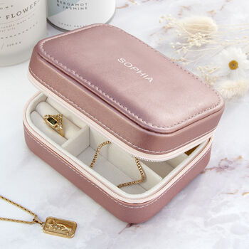 Personalised Bold Message Pink Jewellery Case, 9 of 9