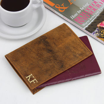 Personalised Leather Passport Holder, 2 of 12