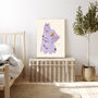 Andy Wahol Lilac Cat Art Print, thumbnail 2 of 3
