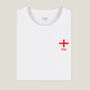England Team Flag White Organic T Shirt, thumbnail 1 of 6