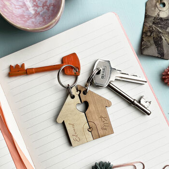 Couples New Home Personalised Keyring, 2 of 4