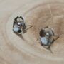 Flower Studs In Sterling Silver, thumbnail 8 of 9
