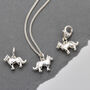 Border Collie Dog Personalised Silver Charm, thumbnail 1 of 11
