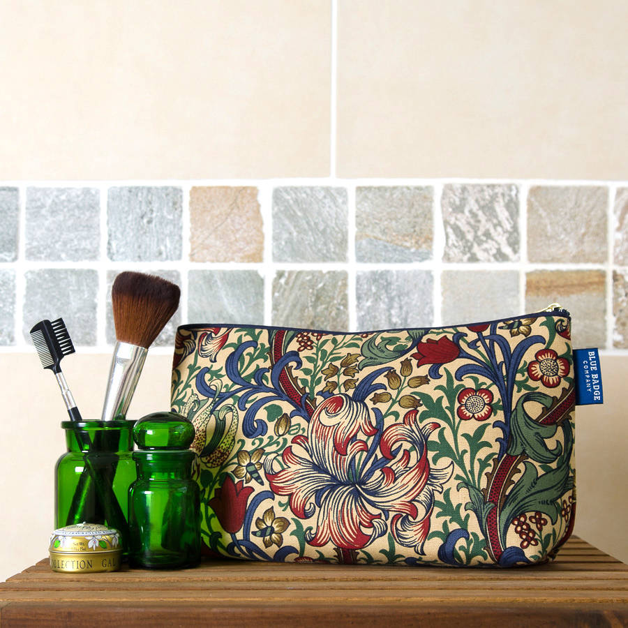 William Morris Golden Lily Toiletry Bag By Blue Badge Co William Morris Golden Lily Toiletry Bag