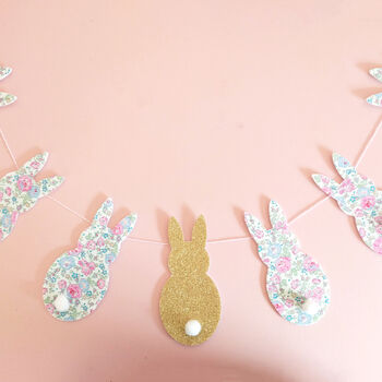 Bunny Rabbit Pastel Liberty Fabric Garland, 3 of 7