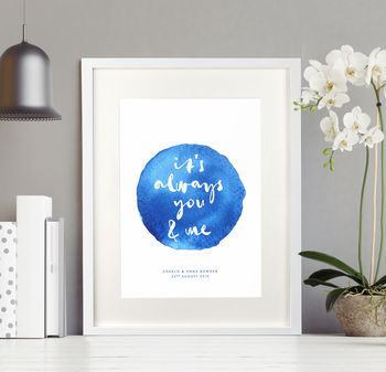 Personalised Watercolour Quote Print, 5 of 12