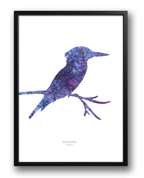 Personalised Kingfisher Map Print, 2 of 6