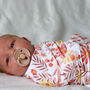 Autumn Floral Swaddle Blanket, thumbnail 2 of 4