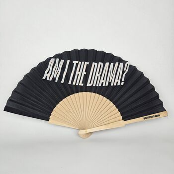 Handheld Am I The Drama In Black Folding Fan, 2 of 3