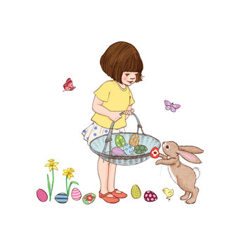 Belle And Boo Easter Basket Wall Stickers, 2 of 2