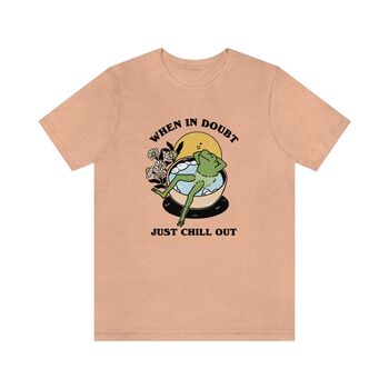 'When In Doubt' Chill Retro Cottagecore Frog Shirt, 7 of 8