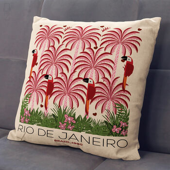 Rio De Janeiro Tropical Parrot Cushion Cover, 8 of 12