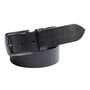 Thick Black Men's Leather Belt Distressed Finish, thumbnail 3 of 8