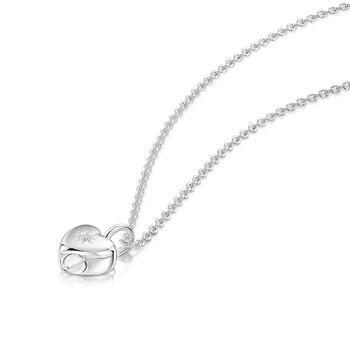 Tiny Crystal Heart Urn Ashes Necklace – Silver, 5 of 7