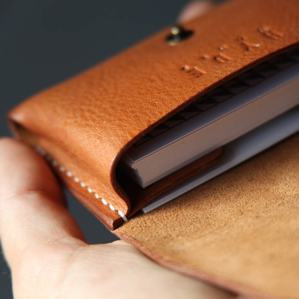 personalised leather card wallet / pouch by hyde wares