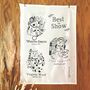 Literary Dogs Fairtrade Organic Cotton Tea Towel, thumbnail 2 of 4