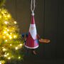 Artist Santa Hanging Christmas Decoration, thumbnail 2 of 2